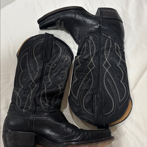 Idyllwind Black Leather Cowboy Boots size 7 - Picture 2 of 6